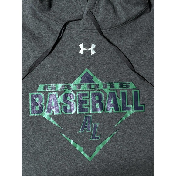 Under Armour Hustle Fleece Hoodie Mens Medium Gray Heathered Gators Baseball AL - Picture 4 of 7